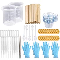 Tazas de mezcla Tazas de resina epoxi con palos Kit-2pcs Tazas de medición de 100 ml- tazas desechables de 70 piezas y…